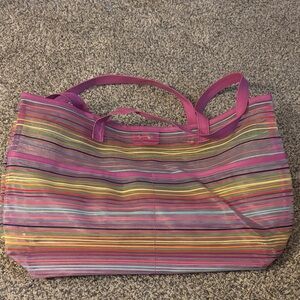Striped Multicolor Tote Bag